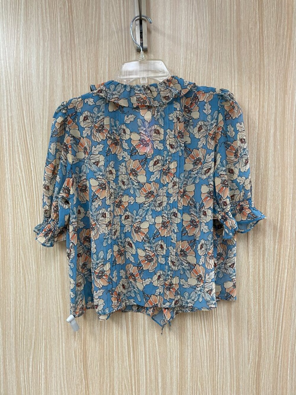 Cabi Blue Floral Cherish Top Size Medium - Picture 4 of 4
